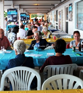 The deck was filled before the show with the annual Fish Fry fund raiser